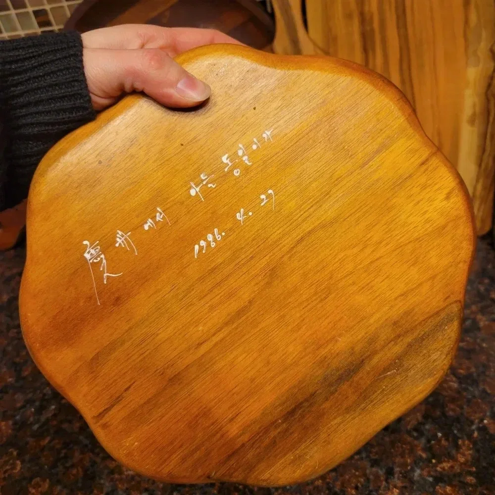 Vintage wood Monkeypod divided serving tray mid century modern Organic Natural